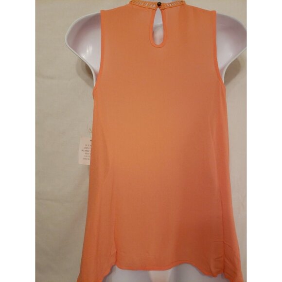 Taylor & Sage Lace Trim Gigi Sleeveless Top (S) NWT Women's Coral Spring Summer - Picture 4 of 6